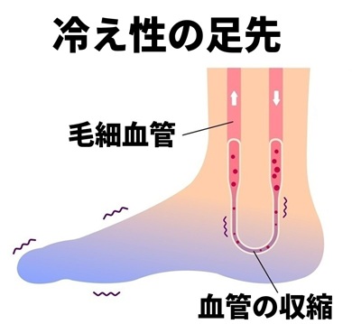 冷え性の足先
